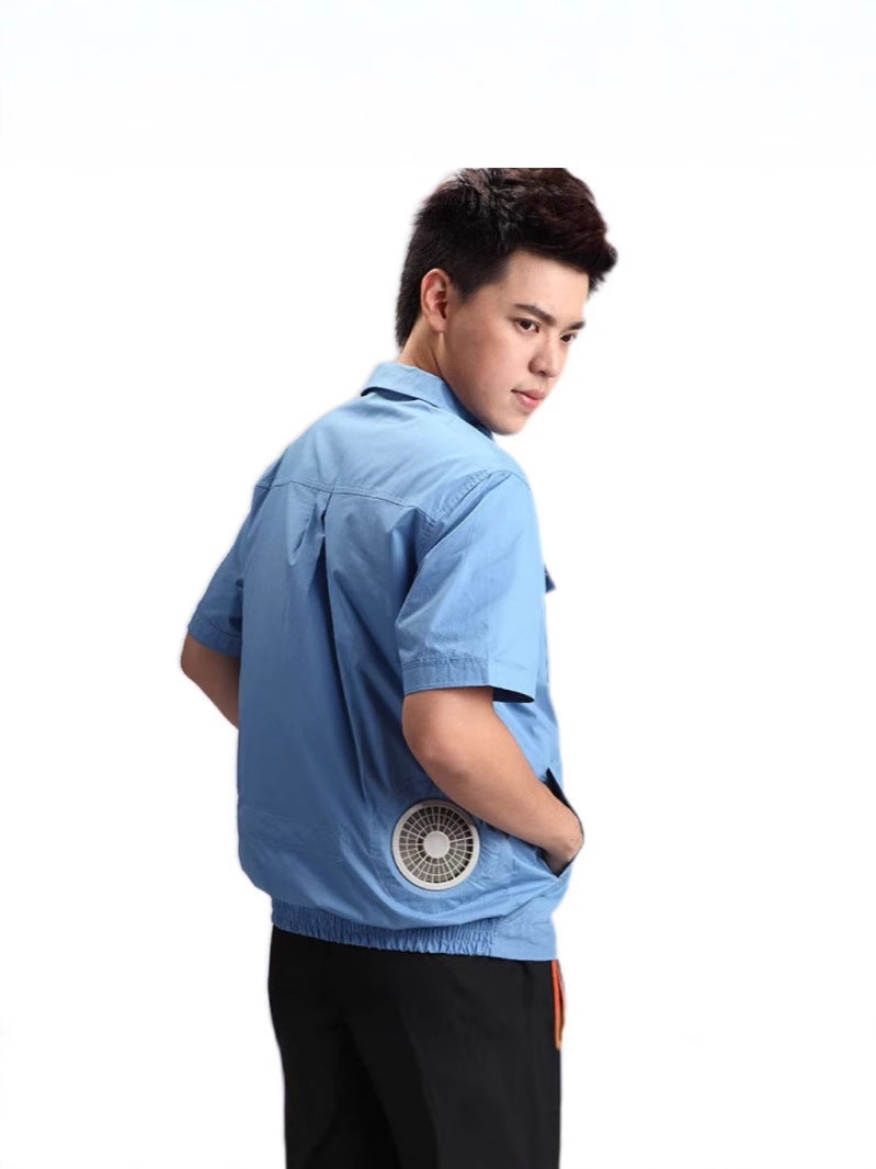 Air Conditioning Clothing Short Sleeve Upgrade Fan Clothing Summer Refrigeration Cooling Site Labor Protection Work Clothes - Image 4